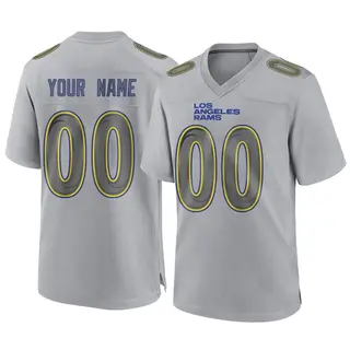 Los Angeles Rams Youth Custom Game Atmosphere Fashion Jersey - Gray
