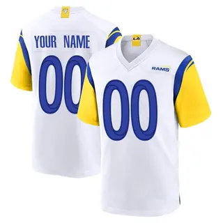 Los Angeles Rams Youth Custom Game Jersey - White