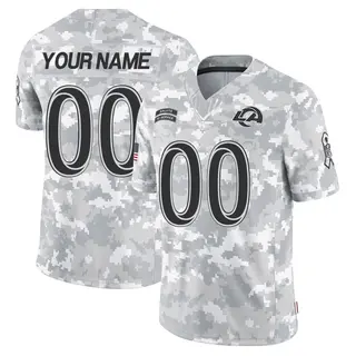 Los Angeles Rams Youth Custom Limited 2024 Salute to Service Jersey - Arctic Camo