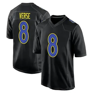 Los Angeles Rams Youth Jared Verse Game Fashion Jersey - Black