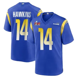 Los Angeles Rams Youth Javian Hawkins Game Alternate Super Bowl LVI Bound Jersey - Royal