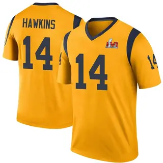 Los Angeles Rams Youth Javian Hawkins Legend Color Rush Super Bowl LVI Bound Jersey - Gold