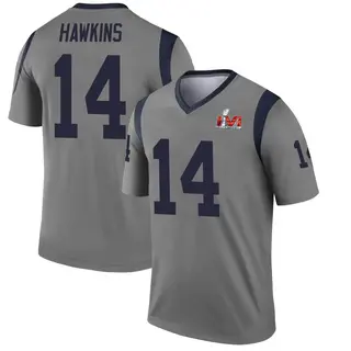 Los Angeles Rams Youth Javian Hawkins Legend Inverted Super Bowl LVI Bound Jersey - Gray