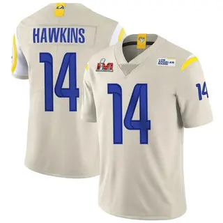 Los Angeles Rams Youth Javian Hawkins Limited Bone Vapor Super Bowl LVI Bound Jersey