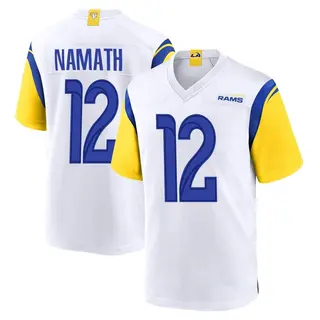 Los Angeles Rams Youth Joe Namath Game Jersey - White
