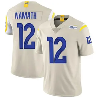 Los Angeles Rams Youth Joe Namath Limited Bone Vapor Jersey