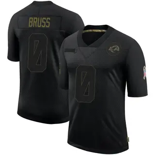 Los Angeles Rams Youth Logan Bruss Limited 2020 Salute To Service Jersey - Black