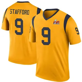 Los Angeles Rams Youth Matthew Stafford Legend Color Rush Super Bowl LVI Bound Jersey - Gold