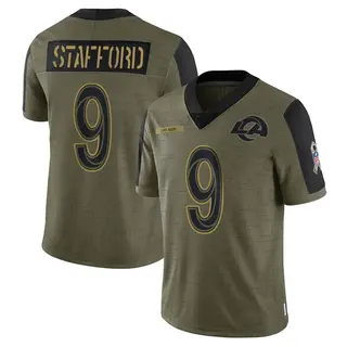 Los Angeles Rams Youth Matthew Stafford Limited 2021 Salute To Service Jersey - Olive