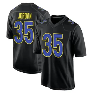 Los Angeles Rams Youth Michael Jordan Game Fashion Jersey - Black