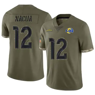 Los Angeles Rams Youth Puka Nacua Limited 2022 Salute To Service Jersey - Olive