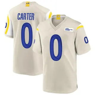 Los Angeles Rams Youth Roger Carter Game Bone Jersey