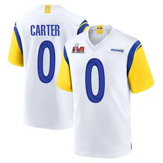 Los Angeles Rams Youth Roger Carter Game Super Bowl LVI Bound Jersey - White