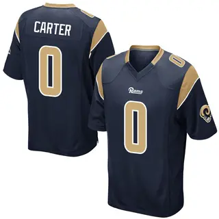 Los Angeles Rams Youth Roger Carter Game Team Color Jersey - Navy