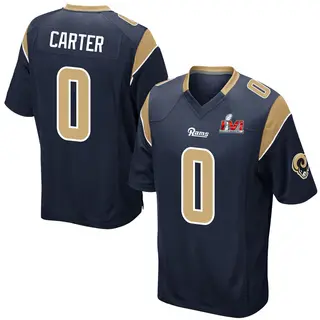 Los Angeles Rams Youth Roger Carter Game Team Color Super Bowl LVI Bound Jersey - Navy