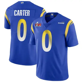 Los Angeles Rams Youth Roger Carter Limited Alternate Vapor Untouchable Super Bowl LVI Bound Jersey - Royal