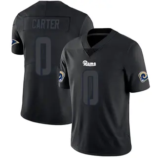 Los Angeles Rams Youth Roger Carter Limited Jersey - Black Impact