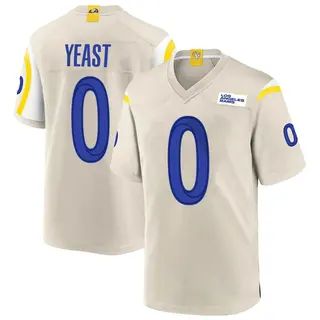 Los Angeles Rams Youth Russ Yeast Game Bone Jersey