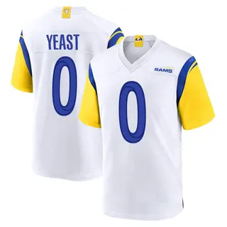 Los Angeles Rams Youth Russ Yeast Game Jersey - White