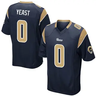 Los Angeles Rams Youth Russ Yeast Game Team Color Jersey - Navy