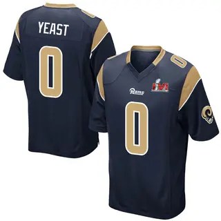 Los Angeles Rams Youth Russ Yeast Game Team Color Super Bowl LVI Bound Jersey - Navy