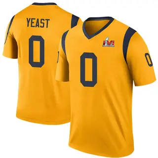 Los Angeles Rams Youth Russ Yeast Legend Color Rush Super Bowl LVI Bound Jersey - Gold