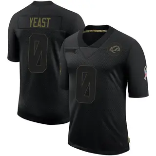 Los Angeles Rams Youth Russ Yeast Limited 2020 Salute To Service Jersey - Black