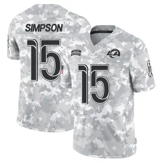 Los Angeles Rams Youth Ty Simpson Limited 2024 Salute to Service Jersey - Arctic Camo