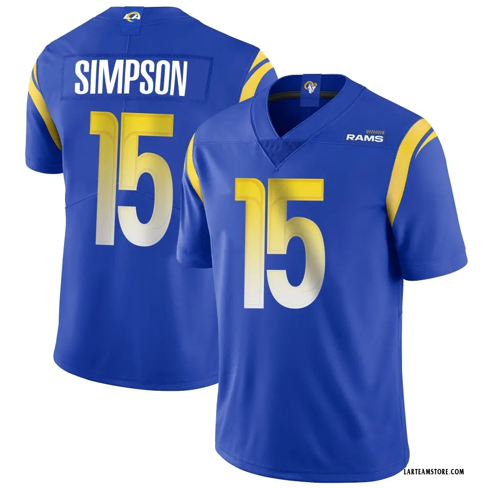 Los Angeles Rams Youth Ty Simpson Limited Alternate Vapor Untouchable Jersey - Royal