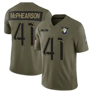 Los Angeles Rams Youth Zech McPhearson Limited 2025 Salute to Service Jersey - Olive